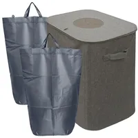 Relaxdays Flaschensammler 100 l Grau