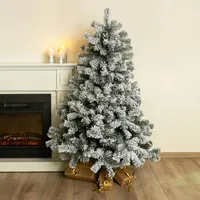 Gravidus Weihnachtsbaum 150 cm mit Schneeoptik und Metallständer, PVC