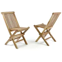 VCM Kinderstuhl 2er Set Braun