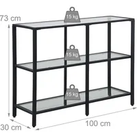 Relaxdays Konsolentisch 100 x 30 x 75 schwarz