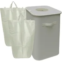 Relaxdays Flaschensammler 100 l Beige