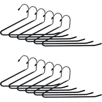 Relaxdays Hosenbügel 12er Set, S-Form, rutschfeste Kleiderbügel, Hosen aufhängen,