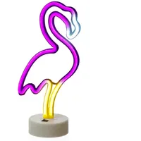 Satisfire LED NEON Figur FLAMINGO Neonlicht Schild Leuchtfigur Batterie