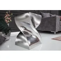 Riess-Ambiente Beistelltisch TWIST - 30cm silber Aluminium poliert Sitzhocker