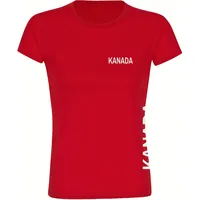 Multifanshop Damen T-Shirt - Kanada - Brust & Seite