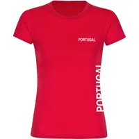 Multifanshop Damen T-Shirt - Portugal - Brust & Seite