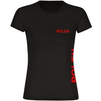 Multifanshop Damen T-Shirt - Polen - Brust & Seite