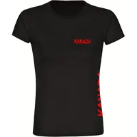 Multifanshop Damen T-Shirt - Kanada - Brust & Seite
