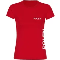Multifanshop Damen T-Shirt - Polen - Brust & Seite