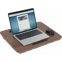 Relaxdays Laptopkissen mit Handyhalter, Braun,Schwarz,Grau