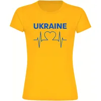Multifanshop Damen T-Shirt - Ukraine - Herzschlag - Druck