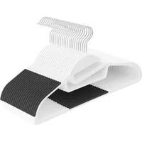 Relaxdays Kleiderbügel im Set, Weiß,Schwarz