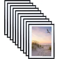 Ideal Trend Bilderrahmen Kunststoff schwarz 50x70 cm 10er Set