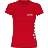 Multifanshop Damen T-Shirt - Türkei - Brust & Seite