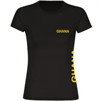 Multifanshop Damen T-Shirt - Ghana - Brust & Seite