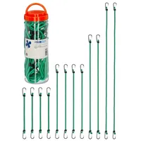 Relaxdays Spanngummi 60er Set 4 Größen Grün,Schwarz