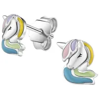 ZEEme for Kids Ohrstecker Einhorn mehrfarbig 925 Silber rhodiniert