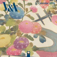 Flame Tree Gift V&A: Kimono Textiles Wall Calendar 2026