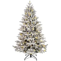 Salcar Künstlicher Weihnachtsbaum Künstlicher Weihnachtsbaum Schnee Tannenbaum mit Beleuchtung