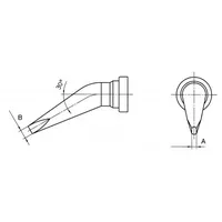 Weller Lötspitze Serie LT, Meißelform, LT ALX/Ø 1,6 mm,