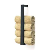 DanDiBo Ambiente DanDiBo Handtuchhalter Metall Schwarz Wand Handtuchhaken 96499