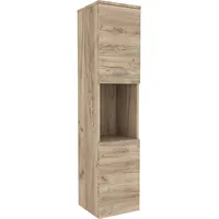 [en.casa] Hochschrank Krildihana 131x30x30 cm Eicheoptik