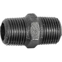 Riegler Doppelgewindenippel 280 R 3/8 a Temperguss schwarz