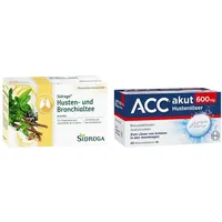 Sidroga Husten- und Bronchialtee + Acc Akut 600 Brausetabletten