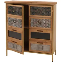 Mendler Apothekerkommode HWC-O79, Schrank Highboard Staufächer, Vintage Shabby-Look 94x80x35cm,