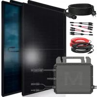 Sunniva Balkonkraftwerk Full Black Bifazial 800 W inkl. 4