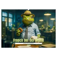 Calvendo Frosch bei der Arbeit- Dienst nach Vorschrift (Wandkalender