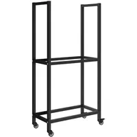 Outsunny Kaminholzregal Metall 60 x 30 x 119 cm