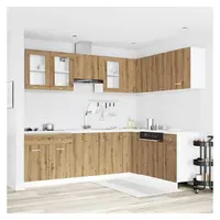 VidaXL 11-tlg. Küchenschrank-Set Lyon Artisan-Eiche Holzwerkstoff