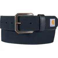 CARHARTT Gürtel Canvas Duck Leder Schwarz 34