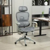 Homcom Bürostuhl Kunststoff Grau