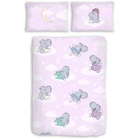 Hti-Living Renforcé Bettwäsche 2-teilig 100/135 cm Hippo flieder