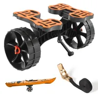 Vevor Kajakwagen, 136kg, faltbarer Kanuwagen mit 25,4cm Vollgummireifen &