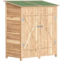 Outsunny Geräteschrank 0,75 x 0,75 m Natur