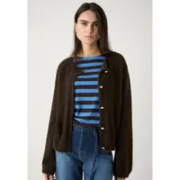 More & More Flauschiger Cardigan, dunkelbraun