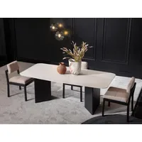 Aea Elegantes Beiges Esszimmer Set aus Holz mit 4х