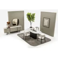 Aea Elegantes Esszimmer Set aus Holz in Beige mit