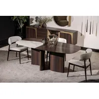 Aea Elegantes Esszimmer Set aus Holz in Braun mit