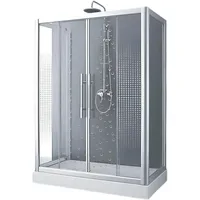 JV moebel JVmoebel Viertelkreis-Duschkabine mit Duschabtrennung 130 x 195