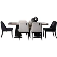 Aea Elegantes Esszimmer Set aus Holz und Textil in