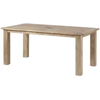 Massivmoebel24 Esstisch Mango 160x90x76 whitewash lackiert RAILWAY #3000