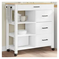 VidaXL Küchenwagen MONZA 84x40x90 cm Massivholz Kiefer