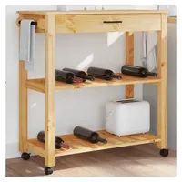 VidaXL Küchenwagen MONZA 84x40x90 cm Massivholz Kiefer