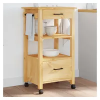 VidaXL Küchenwagen MONZA 48x40x90 cm Massivholz Kiefer