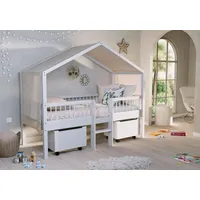 Vipack Hausbett Forrest 90 x 200 cm Buche massiv