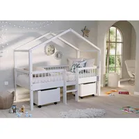 Vipack Hausbett Forrest 90 x 200 cm Buche massiv